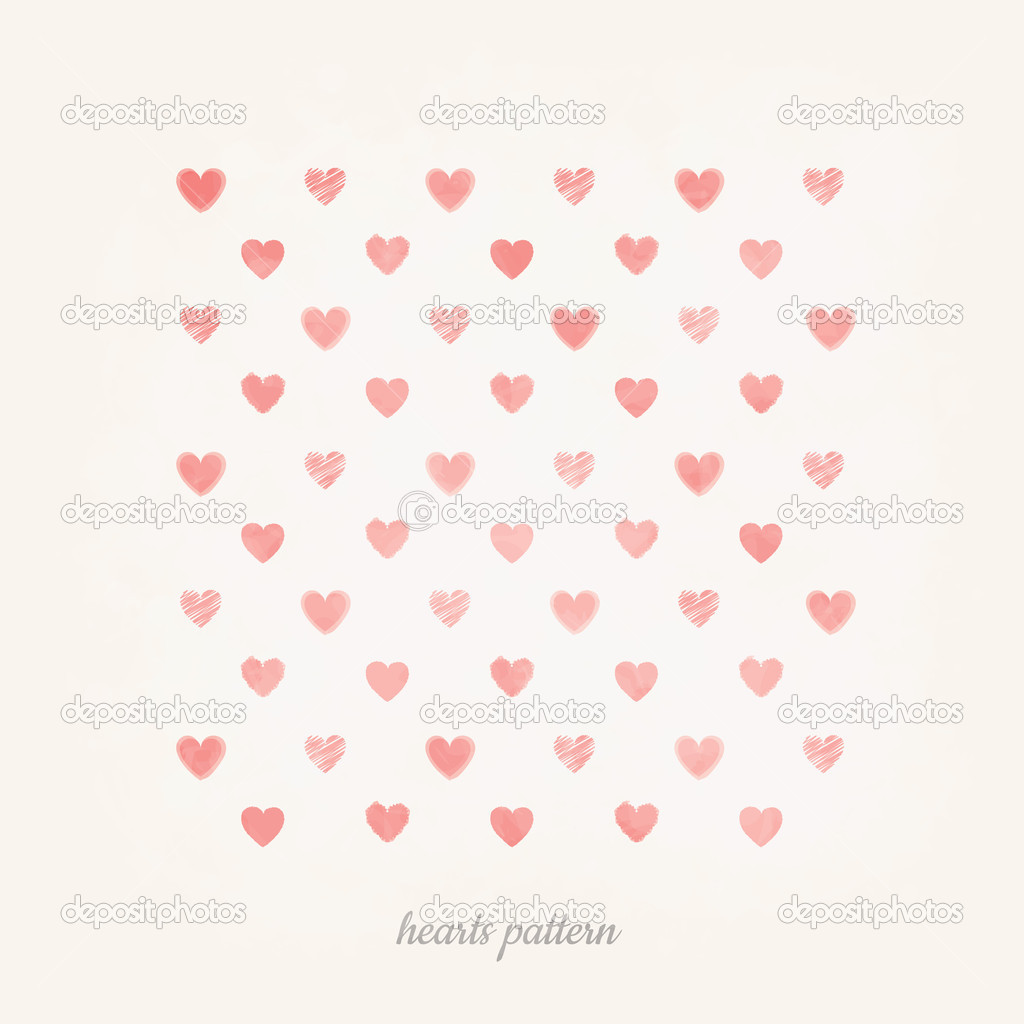 Stylish modern art heart pattern background vector illustration