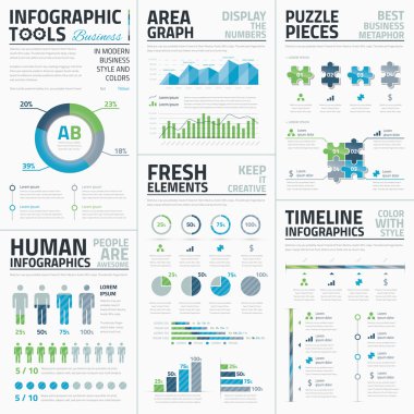büyük iş için awesome Infographic vektör öğeleri kümesi
