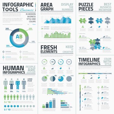 Big set of awesome infographic vector elements for business clipart