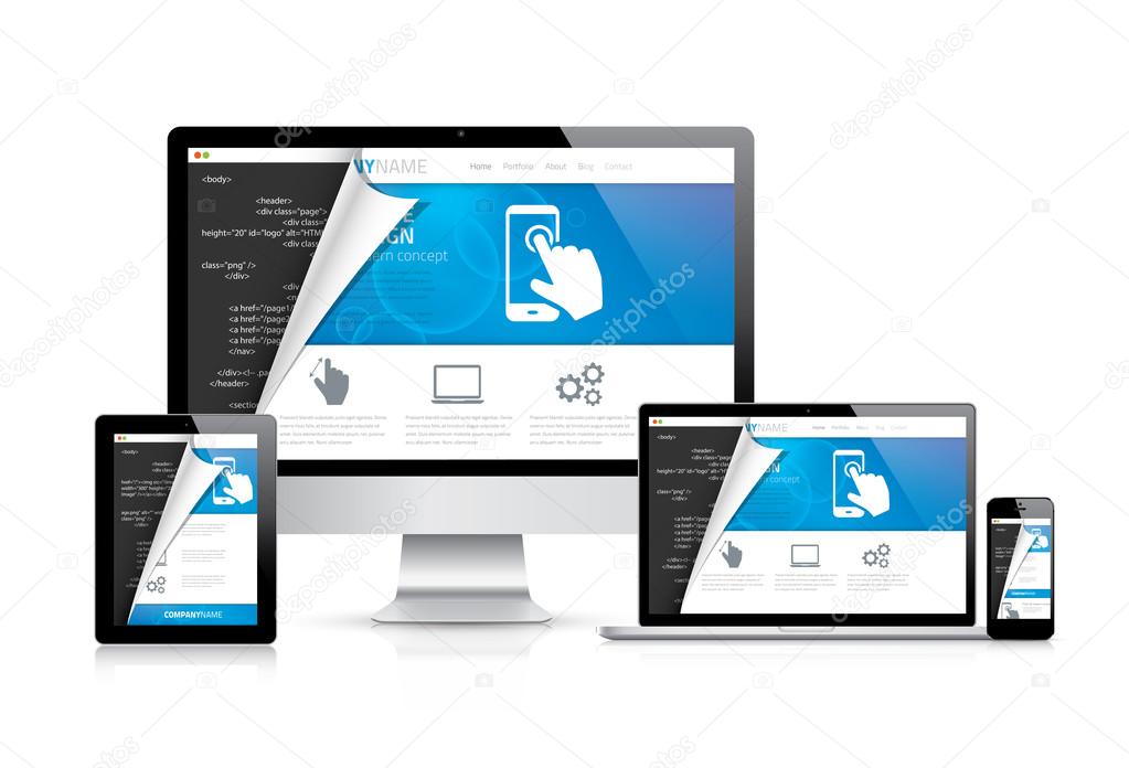 Internet web coding development with modern flat cool design. Vector illustration EPS10.