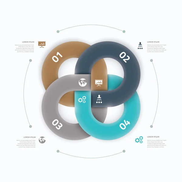 Moderna cool infographic alternativet element anslutning vektor koncept — Stock vektor