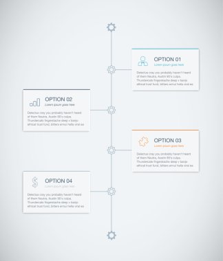 düz modern Infographic vektör zaman çizelgesi iş kavramı
