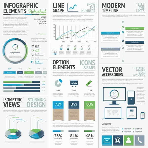 Financiën, economie en bedrijfsleven infographic vectorelementen — Stockvector