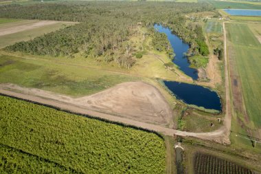 De Moleyns Lagünü, Vahşi Yaşam Rezervi, Marian, Queensland, Avustralya 'nın insansız hava aracı manzarası