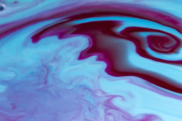 Softly Focused Swirls Soap Water Forming Red Blue Background — Stock Photo, Image