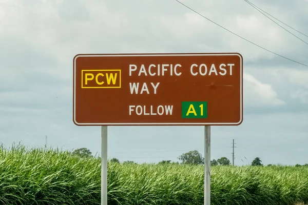 Autopista Townsville Mackay Queensland Australia Noviembre 2021 Cómo Llegar Señal —  Fotos de Stock
