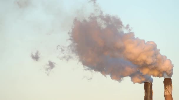 Nuvole Fumo Inquinano Atmosfera Durante Stagione Frantumazione Una Raffineria Australiana — Video Stock