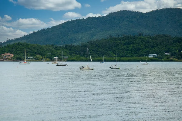 Эйрли Бич Квинсленд Австралия Январь 2022 Года Лодки Гавани — стоковое фото