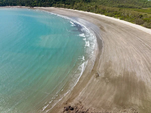 Curva Costera Marea Baja Paisaje Aéreo Drones Cape Hillsborough Mackay — Foto de Stock