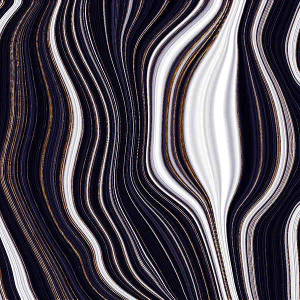Streszczenie Tło Czarno Białe Marmurowe Agate Granitowa Mozaika Złotymi Żyłami — Zdjęcie stockowe