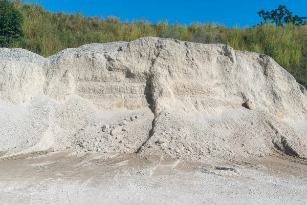 Ein Haufen Sandiger Kies Der Einem Steinbruch Gelagert Wurde Für — Stockfoto