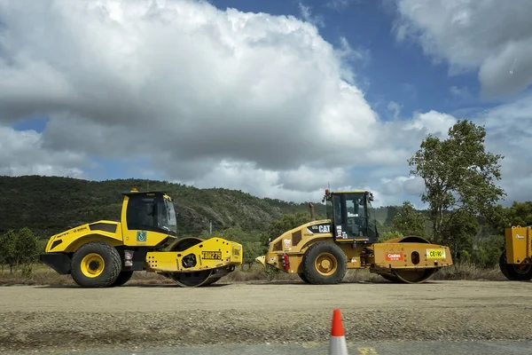 Townsville Queensland Australia May 2022 Road Work Heavy Machinery Parked — Stock fotografie