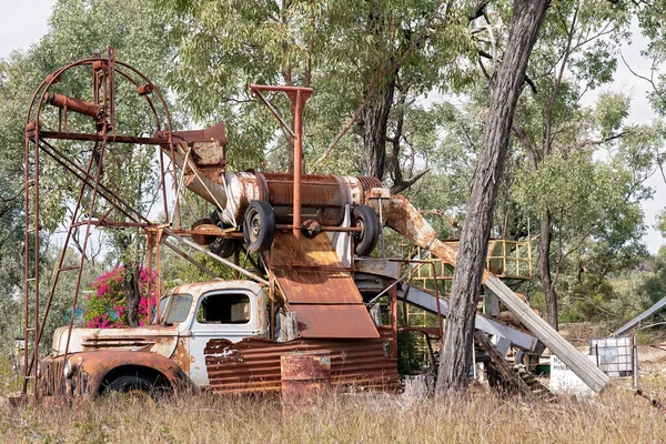 Old Rusting Underground Sapphire Mining Equipment Rubyvale Gemfields Queensland Australia — Stock Photo, Image