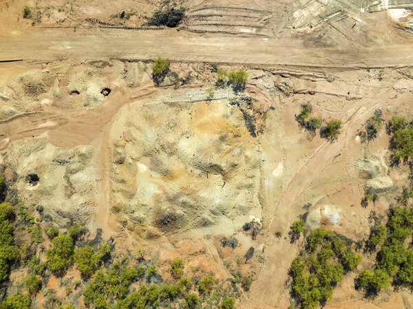 Взгляд вниз на ландшафт вокруг Copperfield Queensland Australia