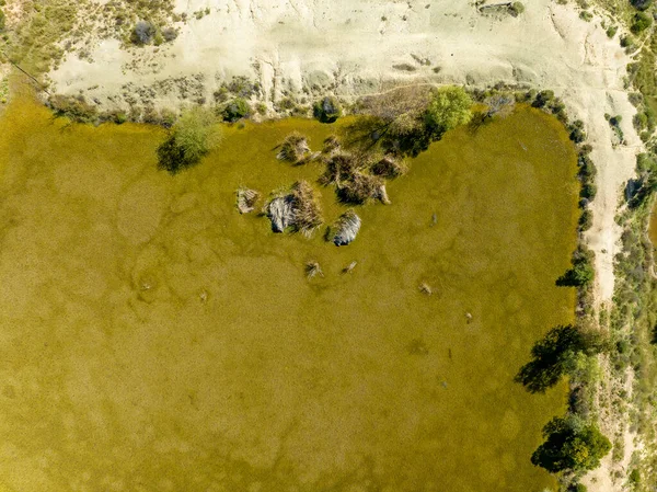 Вид Воздуха Беспилотника Часть Раскопок Сапфировых Полях Квинсленде Австралия Вода — стоковое фото