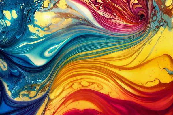 Natural Luxury Abstract Fluid Art Painting Using Alcohol Ink Technique — Stock Photo, Image