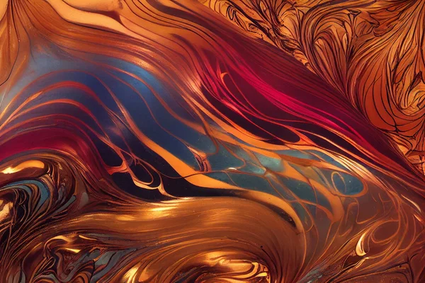 Natural Luxury Abstract Fluid Art Painting Using Alcohol Ink Technique — Stock Photo, Image