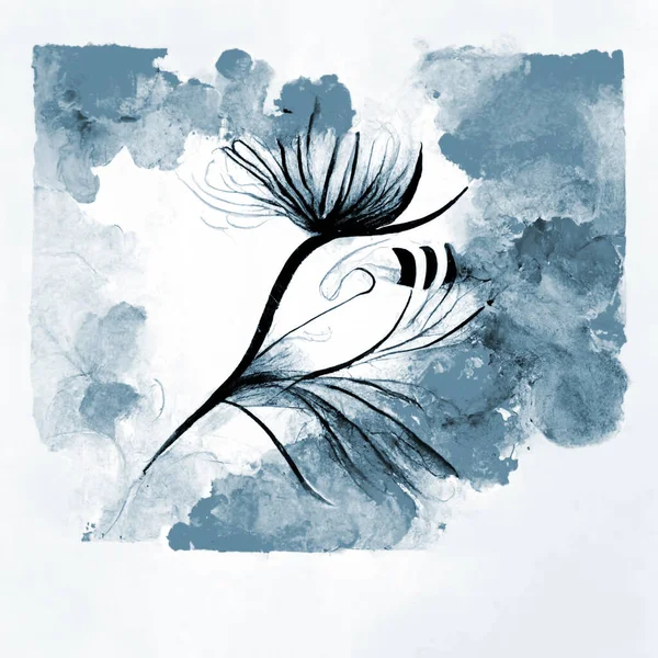 Inchiostro Pennarelli Illustrazione Creativa Sfondo Bianco Simulando Trame Astratte Colore — Foto Stock