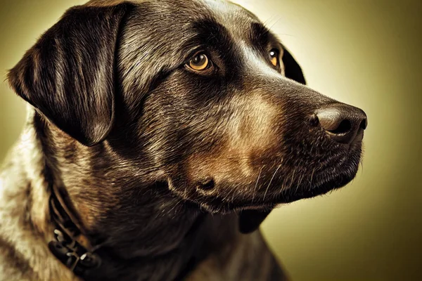 Ενδεικτικό Πορτραίτο Ενός Σκύλου Λαμπραντόρ Retriever Closeup Λεπτομερής Κινηματογραφική Γραφική — Φωτογραφία Αρχείου