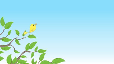 arka plan ağaç üzerindeki kuş ile