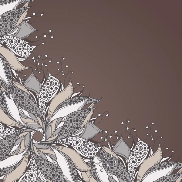 Modèle pour carte avec fleur fantaisie — Image vectorielle