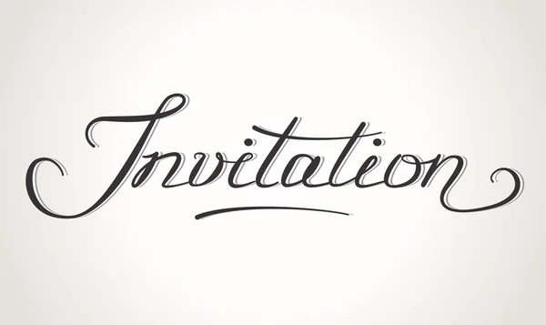 Letras de mano "Invitación" — Vector de stock