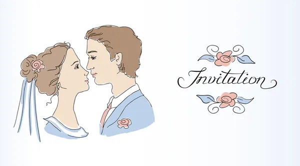 Invitación boda — Vector de stock