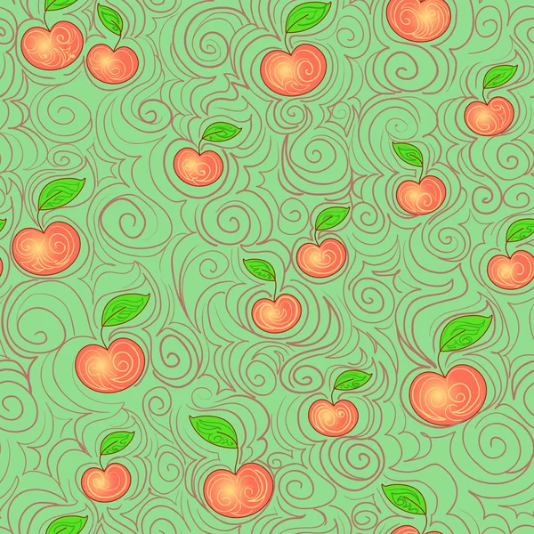 Dikişsiz apple arka plan — Stok Vektör