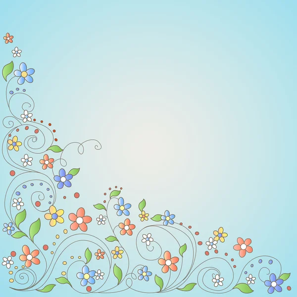 Fondo con flores — Vector de stock