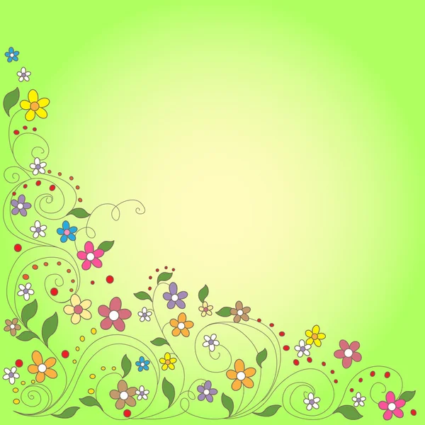 Fundo com flores — Vetor de Stock