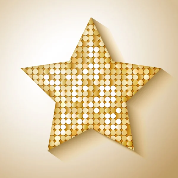 Estrella de lentejuelas brillantes. Eps 10 ilustración vectorial — Archivo Imágenes Vectoriales