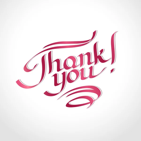 Thank you hand-drawn lettering — Stock Vector