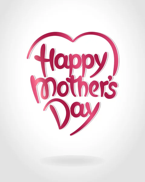"Dia da mãe feliz "letras desenhadas à mão — Vetor de Stock