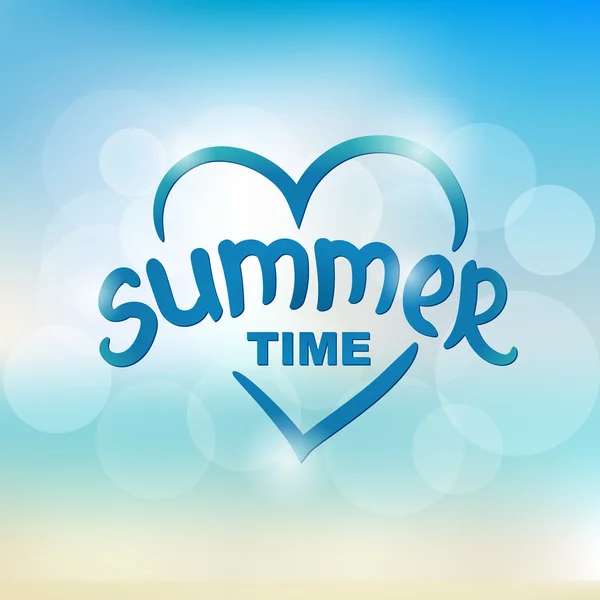 Summer time - typographic design — Stock Vector