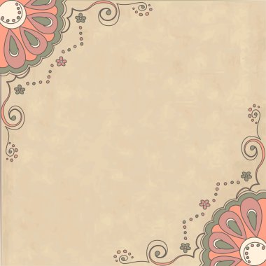 Retro arka plan ile süs