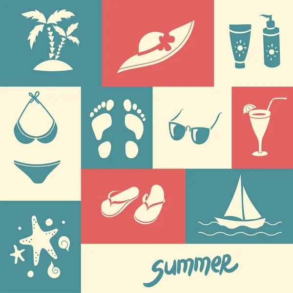 Summer elements for your design — Stock Vector