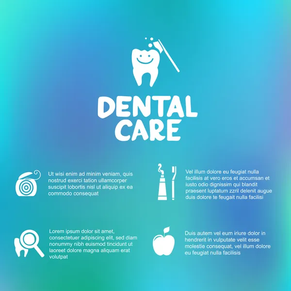 Dental care simple infographics — Stock Vector