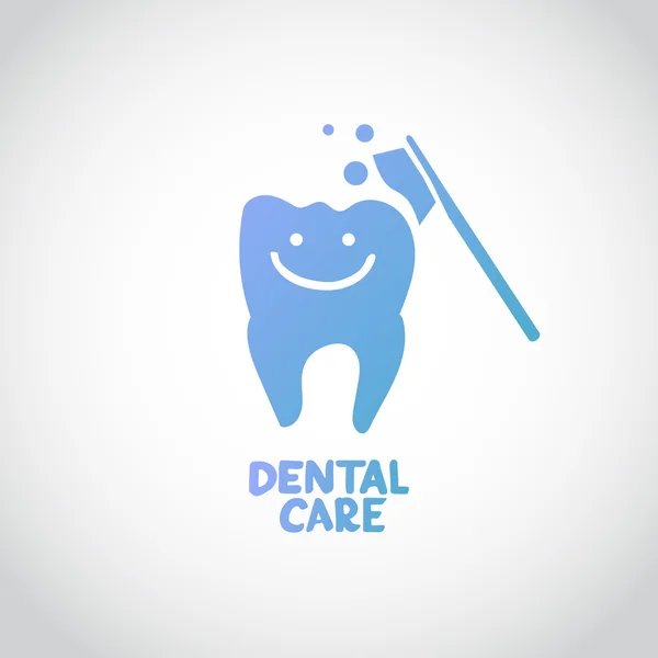 Concepto de diseño de cuidado dental — Vector de stock