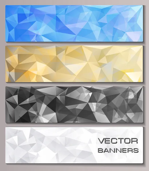 Conjunto de banners com padrão geométrico — Vetor de Stock