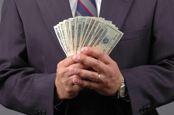 Dinheiro na mão — Fotografia de Stock