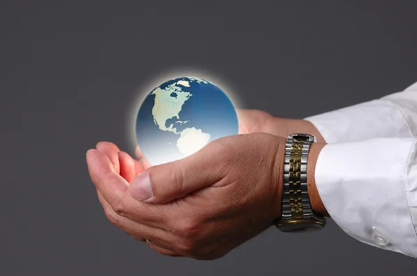 Planet Earth in our Hands — Stock Photo, Image