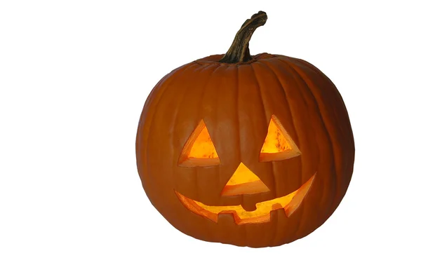 Jack-O-Lanterna Zucca con sfondo bianco — Foto Stock