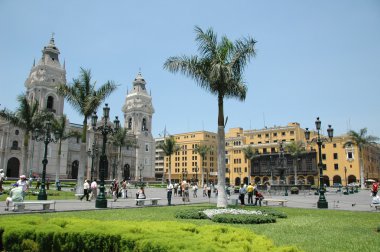 Downtown in Lima Peru clipart