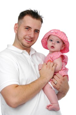 kızı baba ve bebek