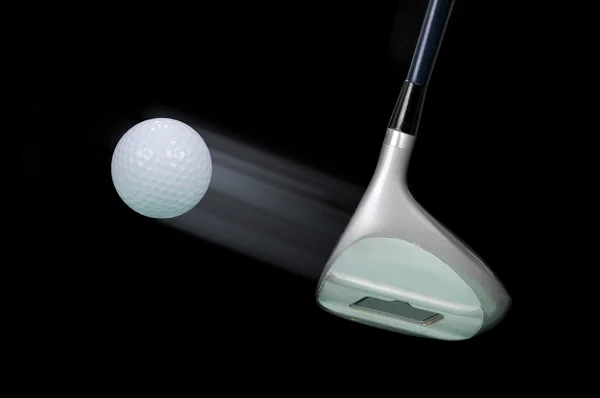 Golfball efter effekt — Stockfoto