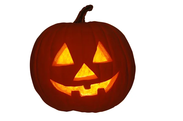 Jack-O-Lanterne Pumpkin med hvit bakgrunn – stockfoto