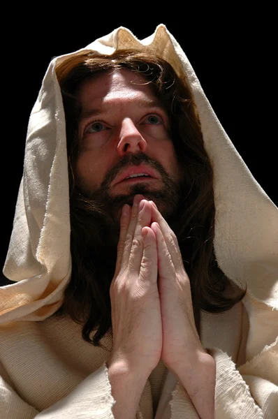 Portret van jesusin gebed — Stockfoto