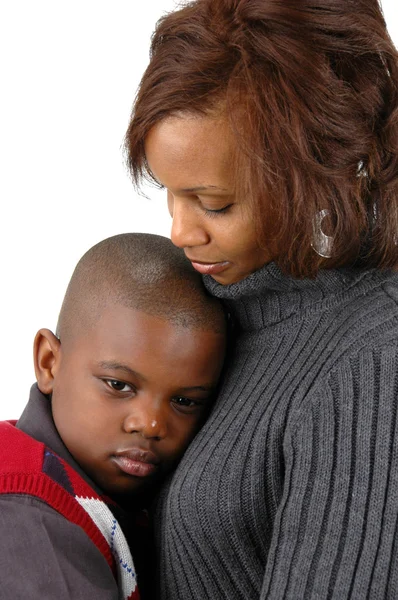 Afrikanisch-amerikanische Mutter und Sohn — Stockfoto