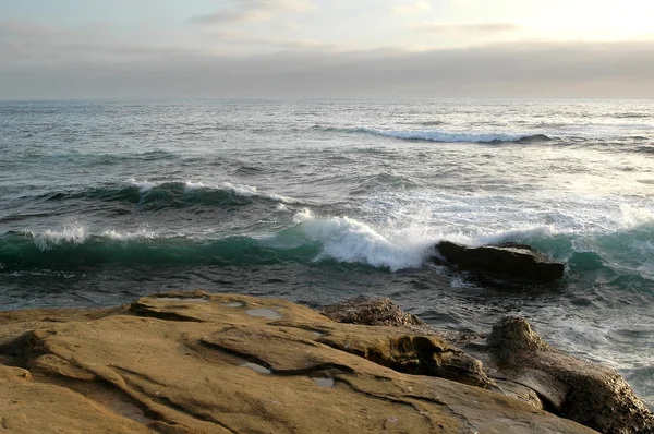 Rocks at Shore San Diego California Beach — Stock Photo, Image