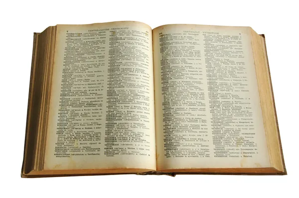 Old antique dictionary — Stock Photo, Image